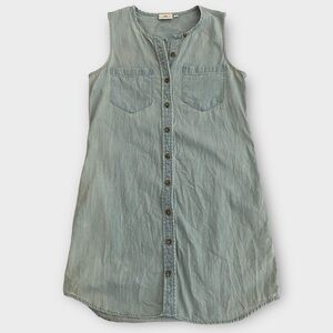 Adriano Goldschmied AG Women’s Dress Small Sleeveless Denim Chambray Light Wash